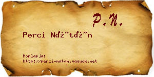 Perci Nátán névjegykártya